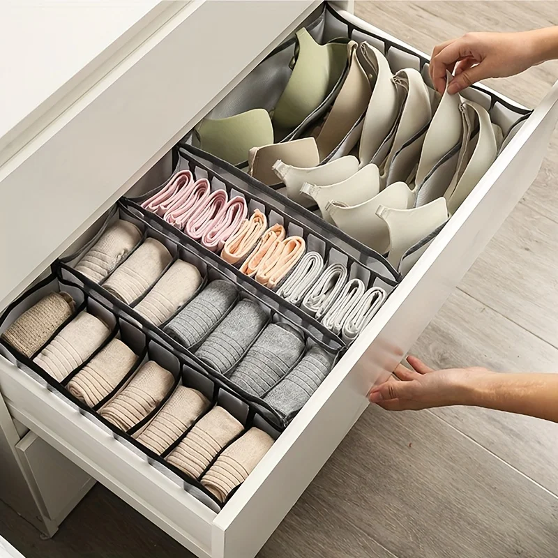 

Underwear Drawer Organizer Storage Box Foldable Closet Organizers Drawer Divider Storage Boxes For Underpants Socks Bra