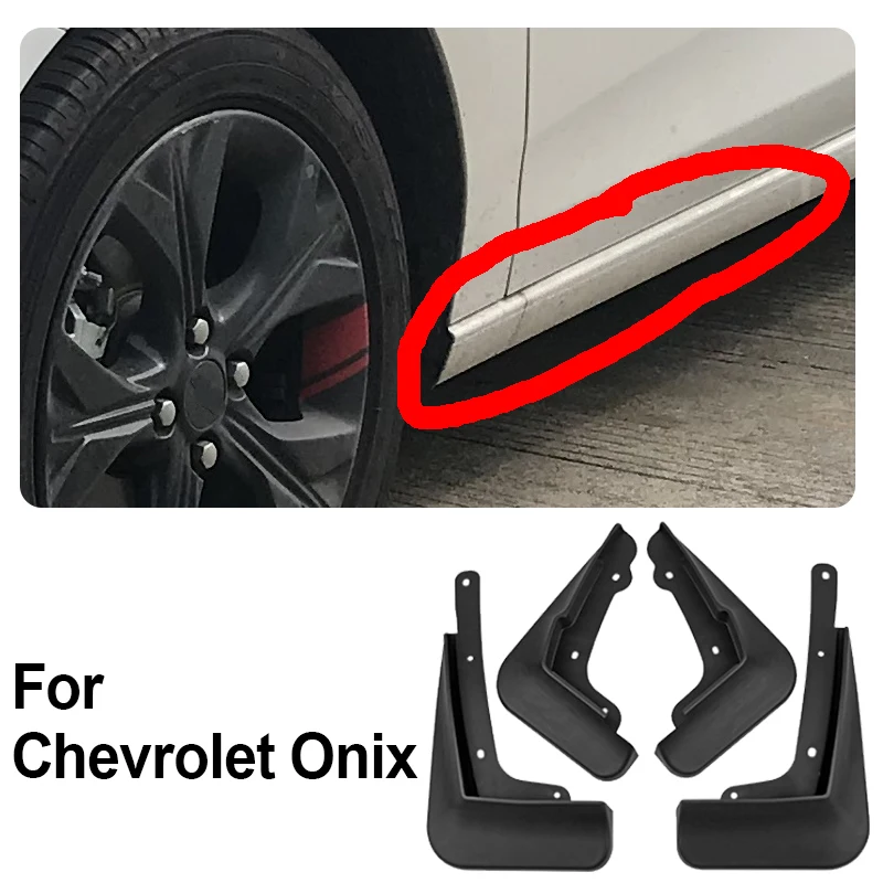 Mud Flaps For Chevrolet Onix 2024 Accessorios 2019-2025 Car Mudguards Fenders Front Rear Splash Parts Car Accessories