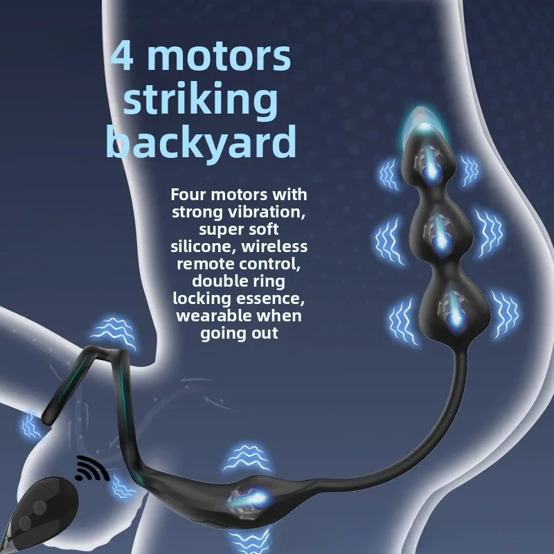 المكونات الشرج تدليك البروستاتا اللاسلكية التحكم عن بعد الاهتزاز حركة الشحن لينة سيليكون ملابس صامتة رجل واحد خارج #1