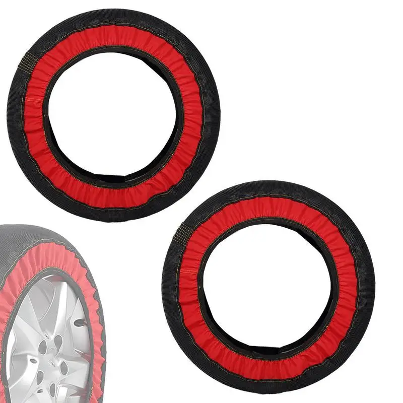 Snow Tire Socks 2X Traction Car Device Tire Chains Socks Grip Snow Chain Alternative Traction Device For Cars Auto RVs SUVs