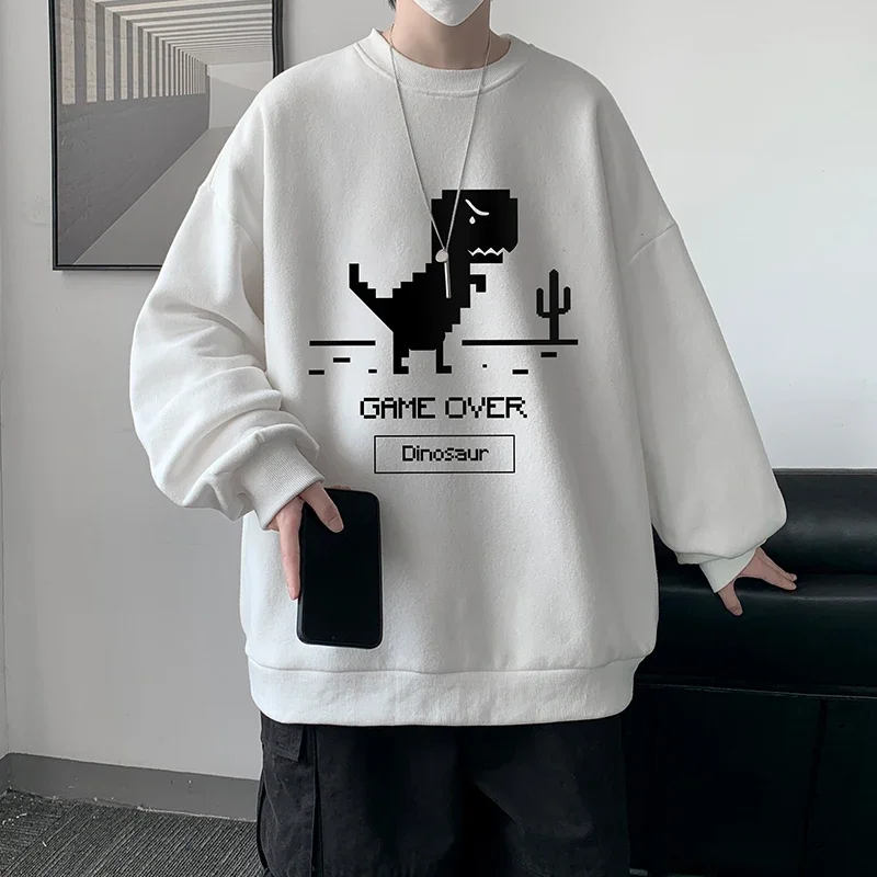 Funny Men's Oversized Hoodie Off White Autumn Anime Print Hoodies Oversize for Men 5XL Unisex Casual Wear Hoody Male Sweatshirt