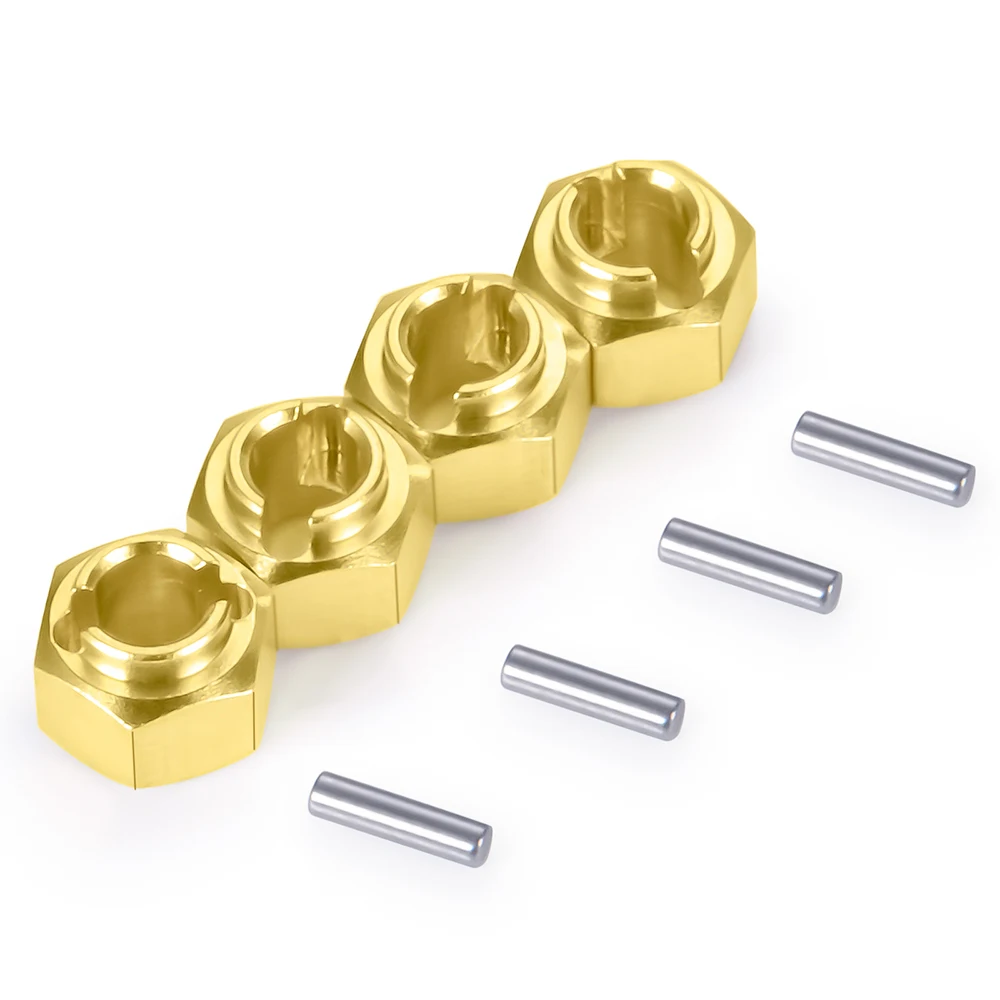 YEAHRUN 황동 휠 육각 허브 익스텐더 TRX-4M 1/18 RC 크롤러 자동차 모델 업그레이드 부품용 4/5/6/7/10mm 어댑터