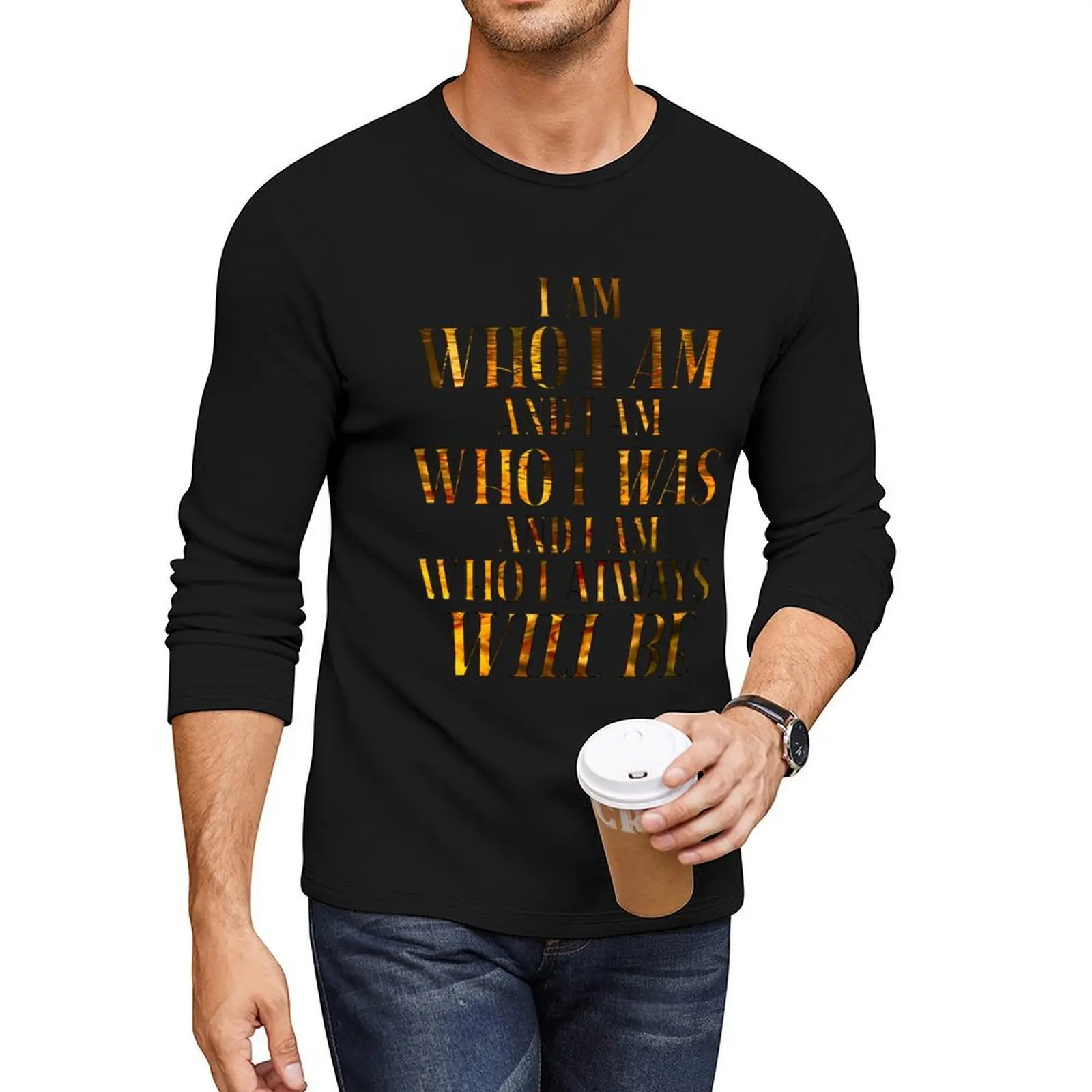

Merlin-Inspired I Am Who I Am Long T-Shirt tops sublime t shirt Oversized t-shirt mens funny t shirts