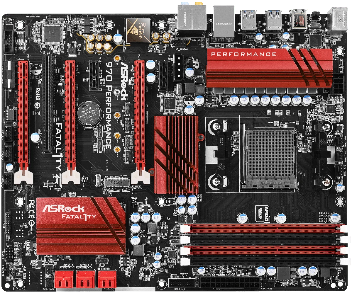 Imagem -02 - Desempenho Soquete da Placa Mãe Am3 Mais Amd 970 Ddr3 64gb M.2 Usb 3.1 Atx Suporte fx 6300 Cpu Asrock-970