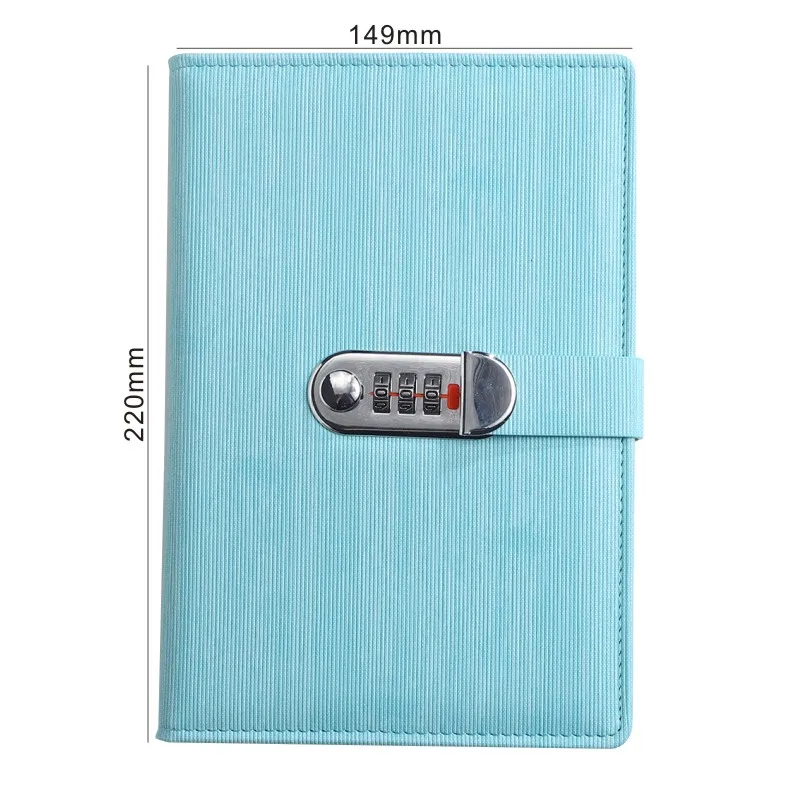 New A5 retro password book with Lock Diary Book Student Notebook Notebook sub-password Lock Notebook