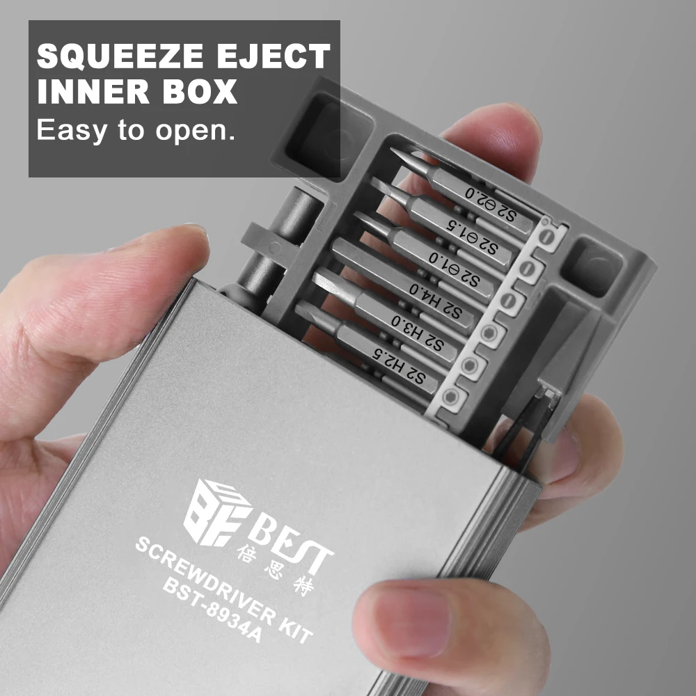BST-8934A 50 in 1 Precision Screwdriver Set Magnetic Screwdriver Set For Mobile Phone Tablet PC Repair Tools.
