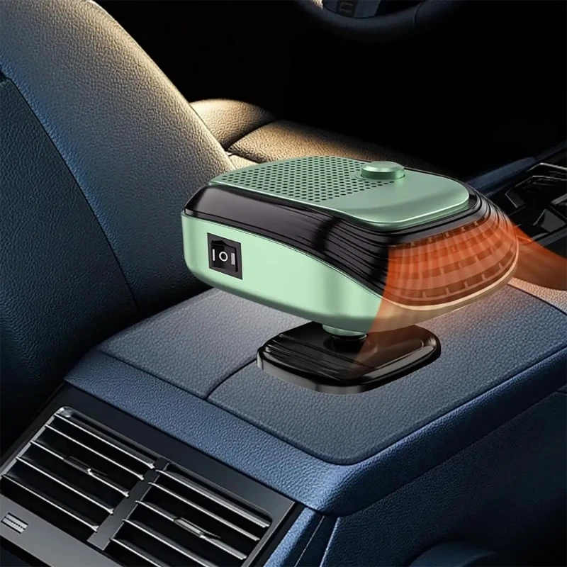 

Car Heated Portable Electric Fan Heater Windshield Defroster Adjustable Demister