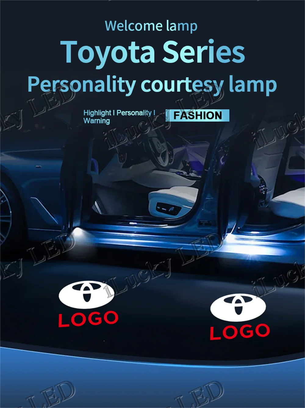 Welcome Door Light for All Toyota Lexus Models CRMRY Car Accessories Models Icon HD Lamp LED Projector Ghost Shadow