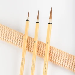 ArtSecret Detail Calligraphy Brush BW-330 3pcs  Weasel Hair Mix Bamboo Handle Art Supplies