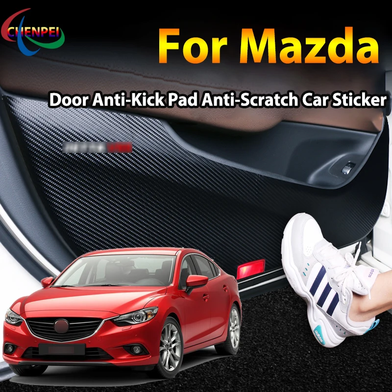 

For Mazda 6 2004-2015 Atenza 2014-2021 CX-5 2013-2021 CX-4 2016-2021 Car Door Anti Kick Pad Protection Stickers Car Accessories