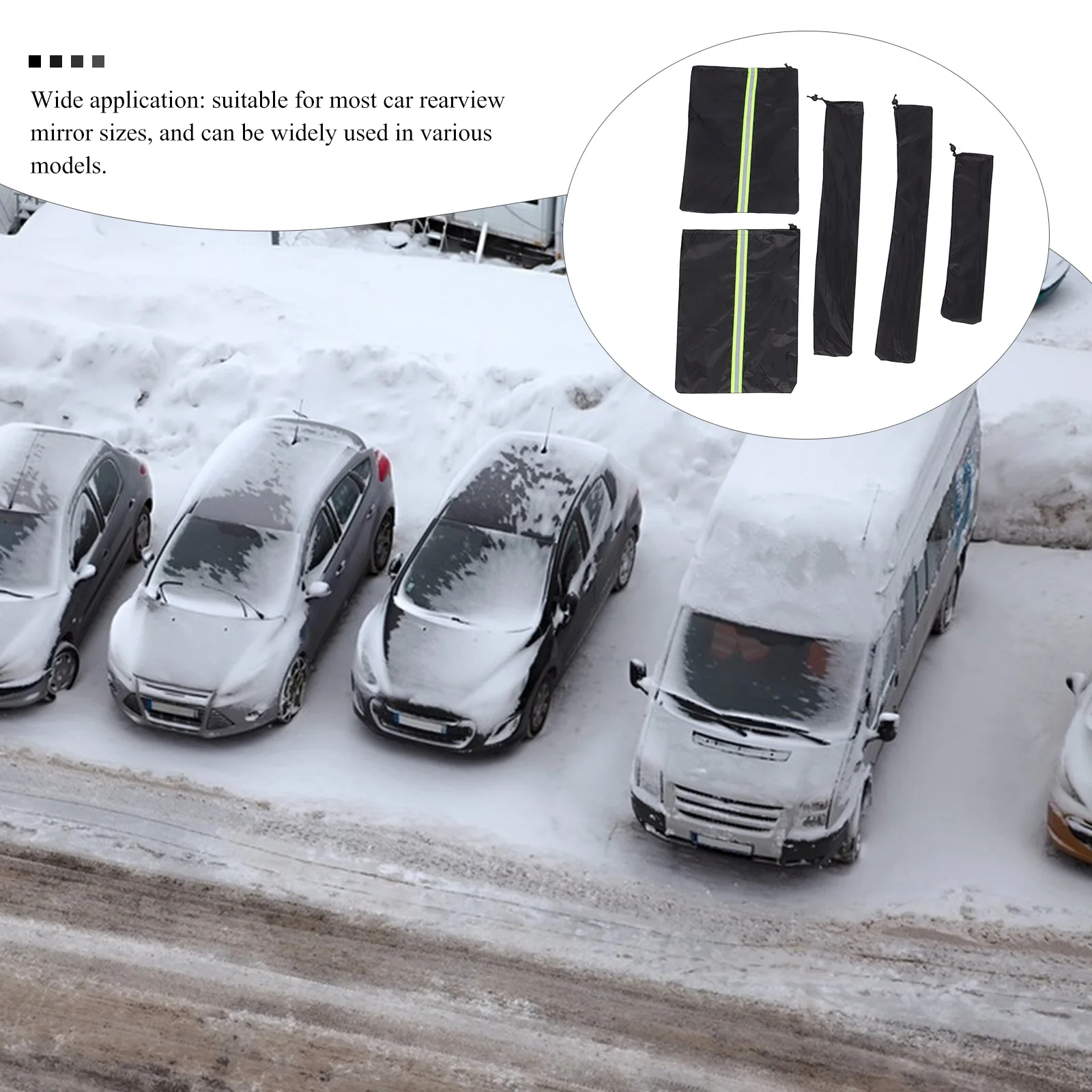 

1 Set Windshield Covers Car Side Mirror Protective Rain Snow Protection Durable Universal Fit For All Vehicles Wiper Sleeve Bird
