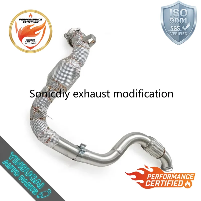 Cuski High Flow Heat Insulated Catted Downpipe For Mercedes B180 B200 W246 M270 1.6T 2012-2015 SS304 Perfect Fit