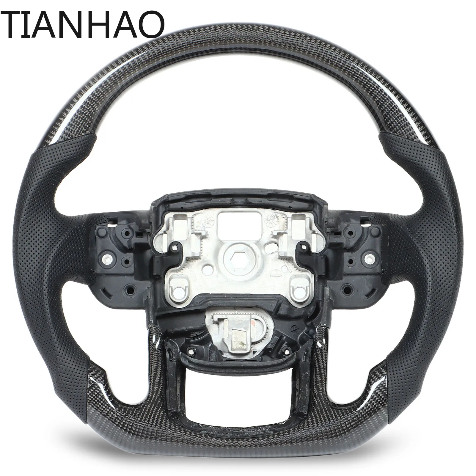 Custom Carbon Fiber Steering Wheel Perforated Leather for   Sport L494 2014 2015 2016 2017 2018 2019-2022