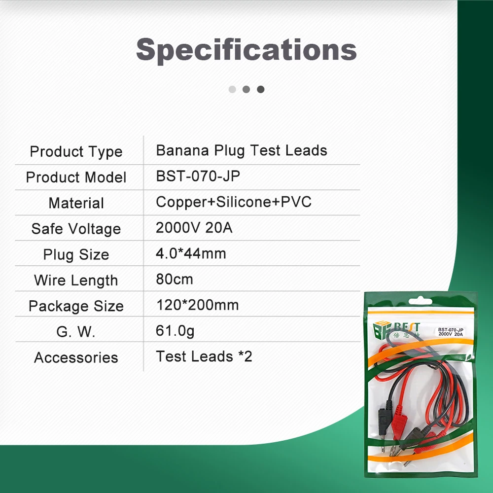 Superconducting Stackable Banana Plug Test Leads Cable 4mm Electrical Probe Multimeter Wire Connector