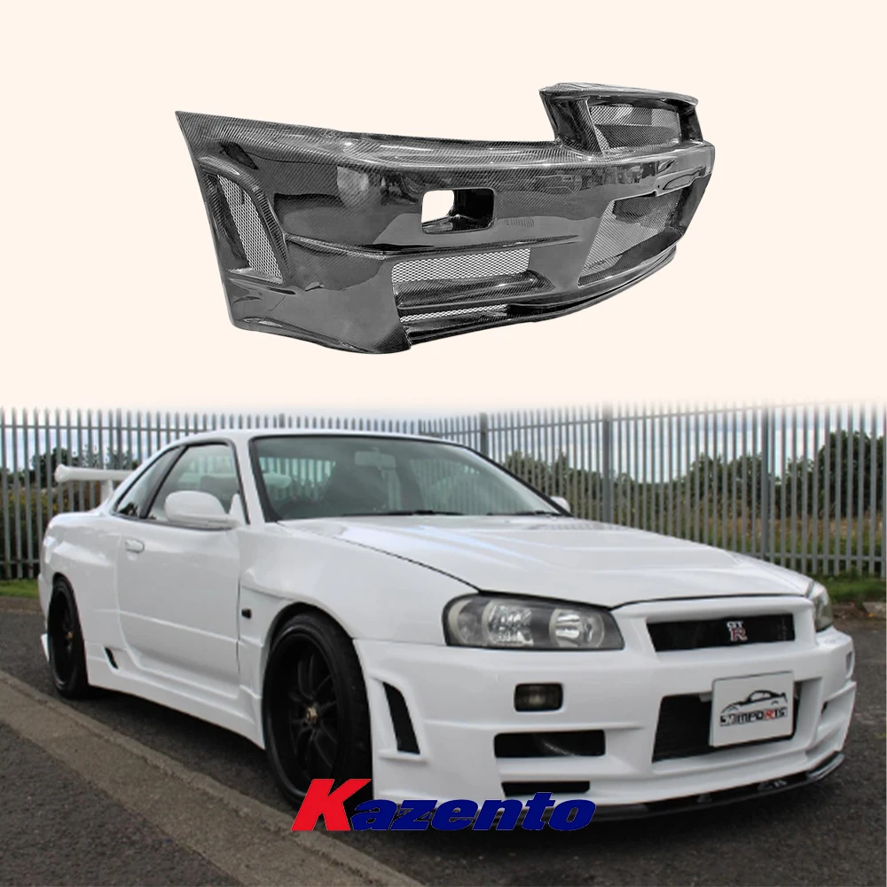 For Nissan Skyline R34 (GTT only) ZT Type Carbon Fiber Front Bumper Body Kits