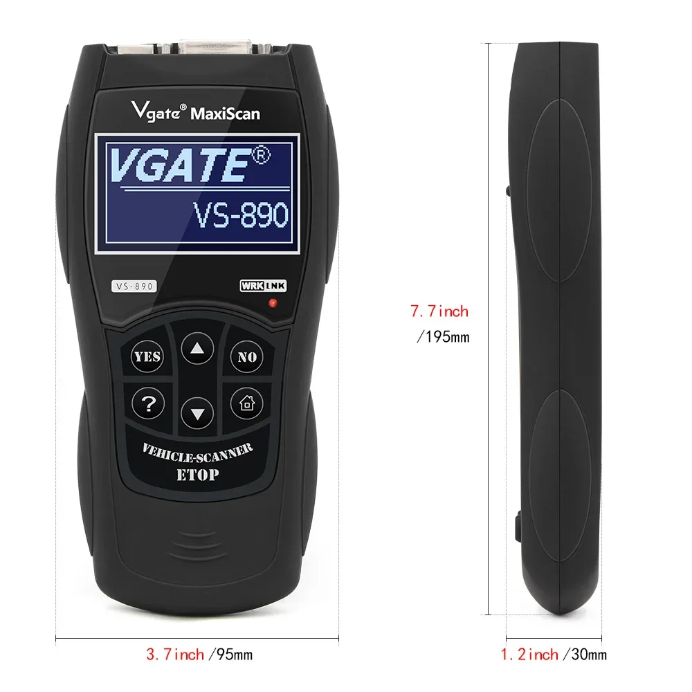 New Vgate VS890 OBD2 Automotive Scanner Engine Analyzer Car Tools Code Reader Car Diagnostic Tool PK ELM327 V1.5 CR319 CR3001 view 2