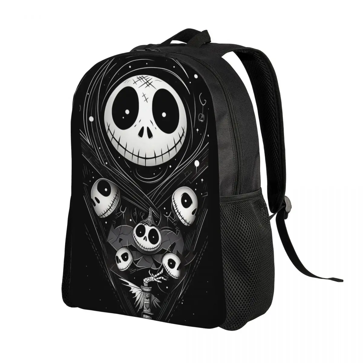 Niestandardowy plecak Halloween Koszmar przed świętami Bożego Narodzenia Uczniowie szkół uniwersalnych Bookbag 15-calowy laptop Jack Skellington