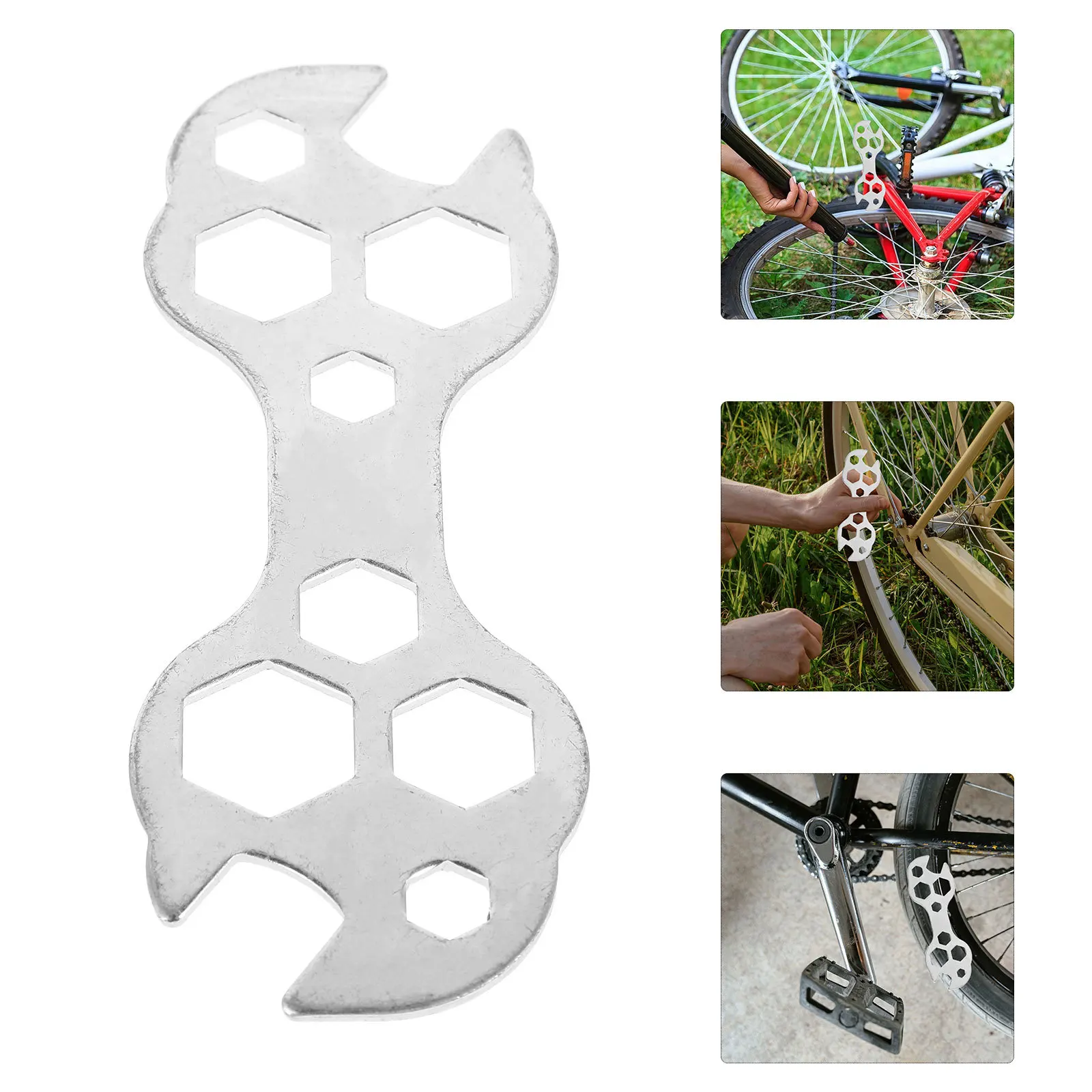 

2Pcs Multifunctional Wrench Spoke Wrench Bicycle Motorcycle Repair Tool Bike Maintenance Set Home Outdoor Use Bike Repair Tool