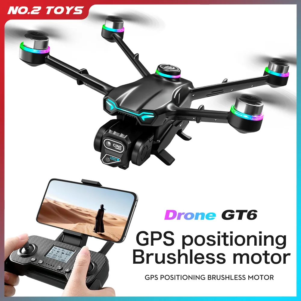 Dron de juguete con GPS, cámara Dual HD, cuadricópteros RC sin escobillas, evitación de obstáculos, Dron con Control remoto UAV, posicionamiento de flujo óptico