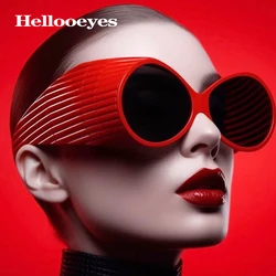 Oversized Vintage Punk Goggle Y2K Sunglasses Women Luxury Brand Wrap Around Round Glasses Trendy Red Eyewear Shades UV400 Oculos