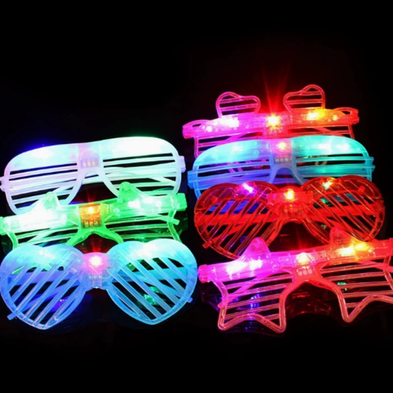 

LED Blinking Cartoon Glasses Luminous Glow Eyewear Kids Toy for Birthday Carnival Concert Event Party