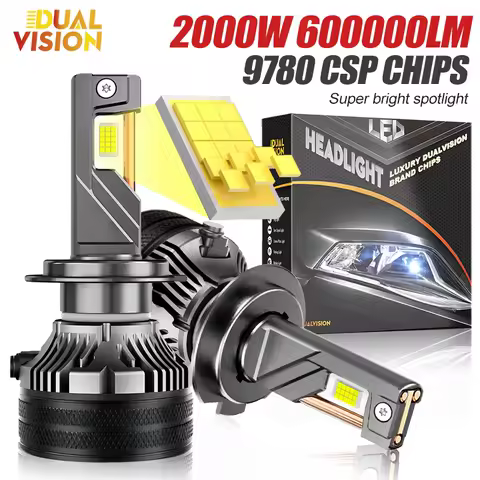 K7C H7 LED 600000LM Headlights Canbus H1 H4 H11 9012 HIR2 H8 H9 9005 9006 HB3 HB4 High Power 3 Copper Tube 6000K 9780 CSP Chips