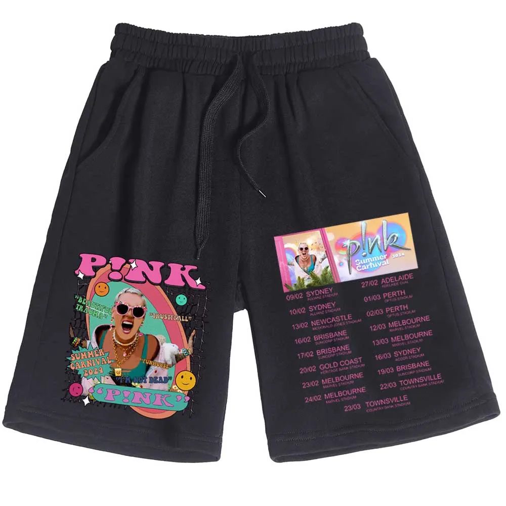 Pink Singer Summer Carnival 2024 Short Pants Fashion Cartoon Swimwear Beachwear Beach Short Pants