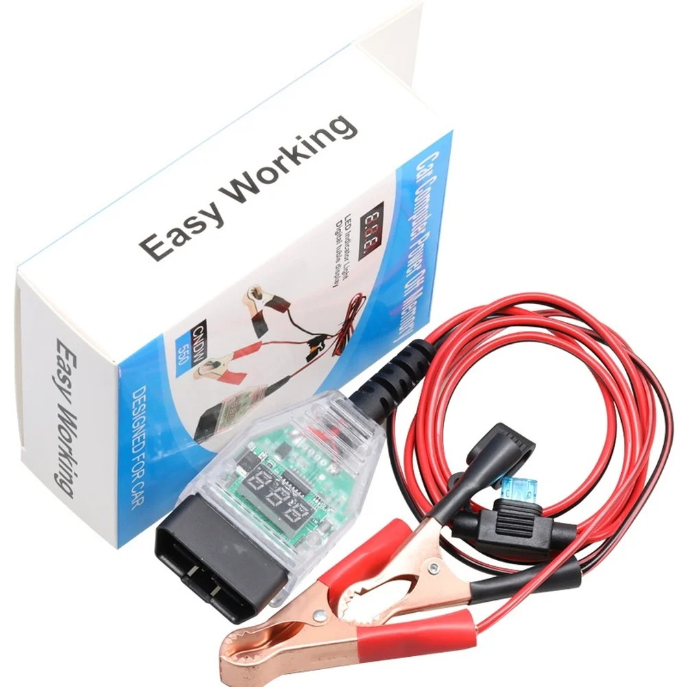 OBD Car For Battery Memory Saver Tool for Hot Swap Replacement Voltage and Current Display with Reverse Polarity Protection