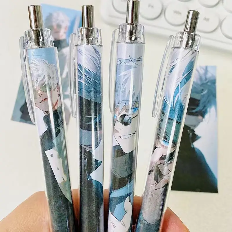 Jujutsu Kaisen Gel Pen Gojo Satoru 0.5mm Black Press Pen Anime Stationery Student School Exam Writing Drawing Cartoon Pens Gifts