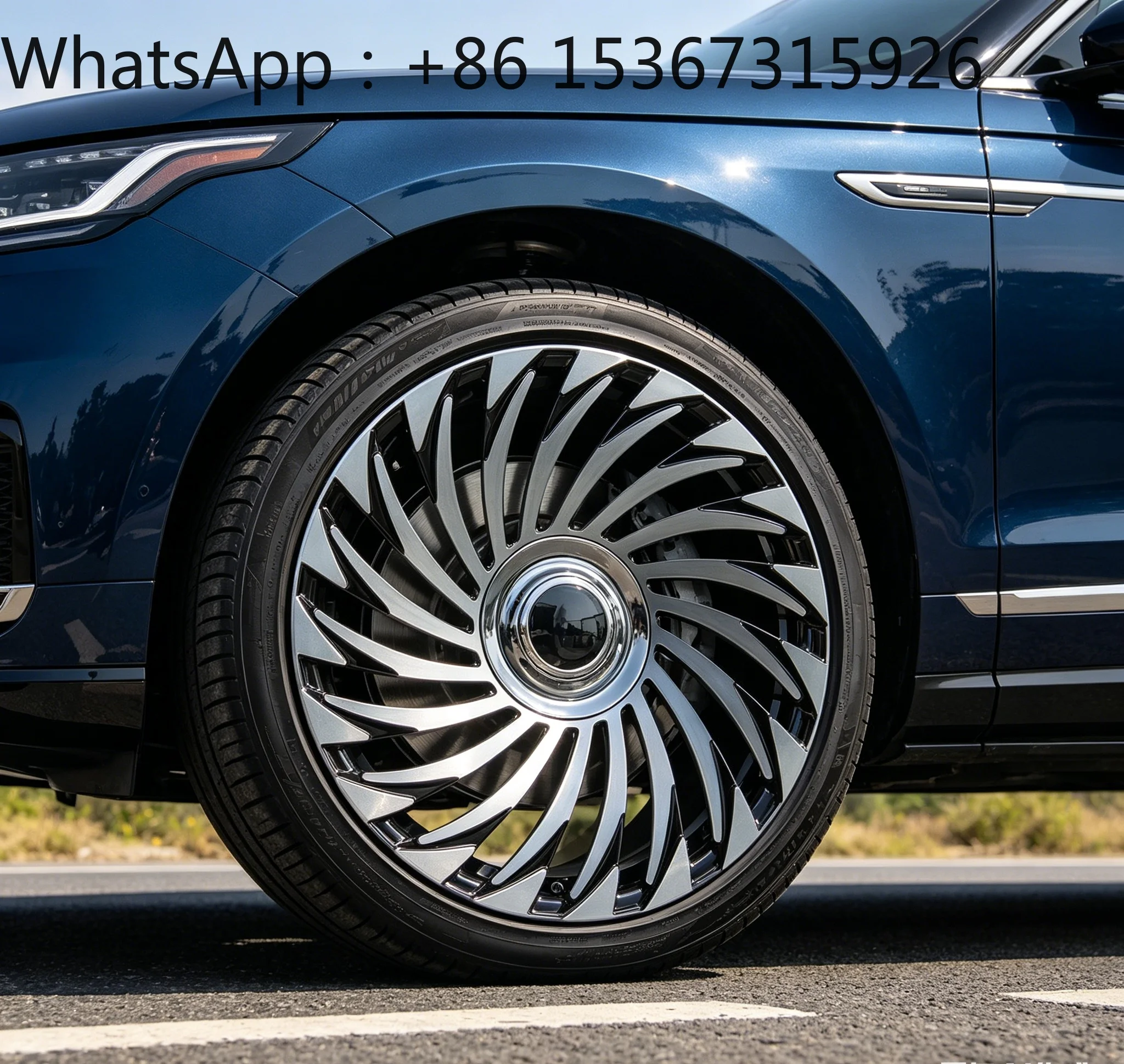 17-inch Cast Multi-spoke Wheel Hub with High Quality Material, Compact Structure with Center Hub Cover