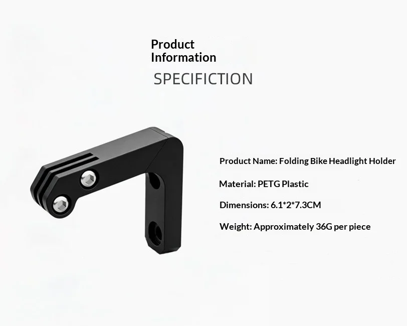 Faltbarer Fahrrad-Lichthalter, Gopro-Adapterhalterung für Brompton Pig Nose Frontlicht – Detail 3
