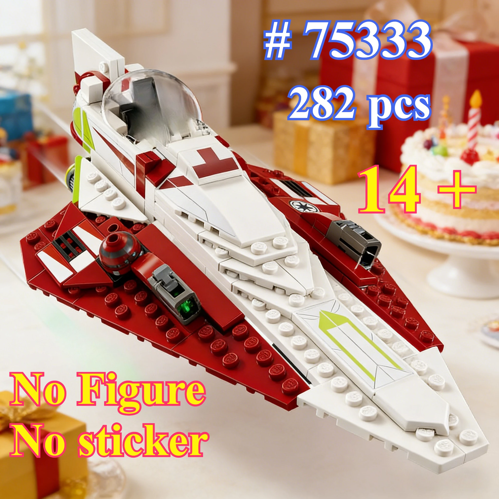 

Наборы строительных блоков Creative Fighting Aircraft 75333, подходящие для подарков на день рождения, совместимые с деталями Lego, 282 шт.