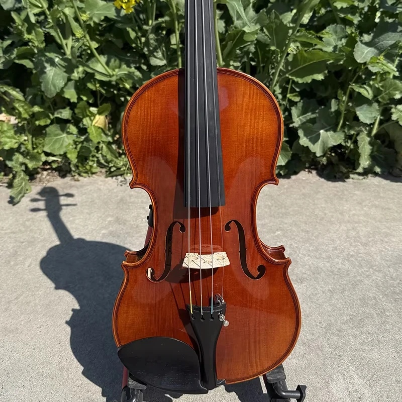 4/4 Custom European‑Style Violin Handcrafted String Musical Instrument For Intermediate Advanced Music Practice