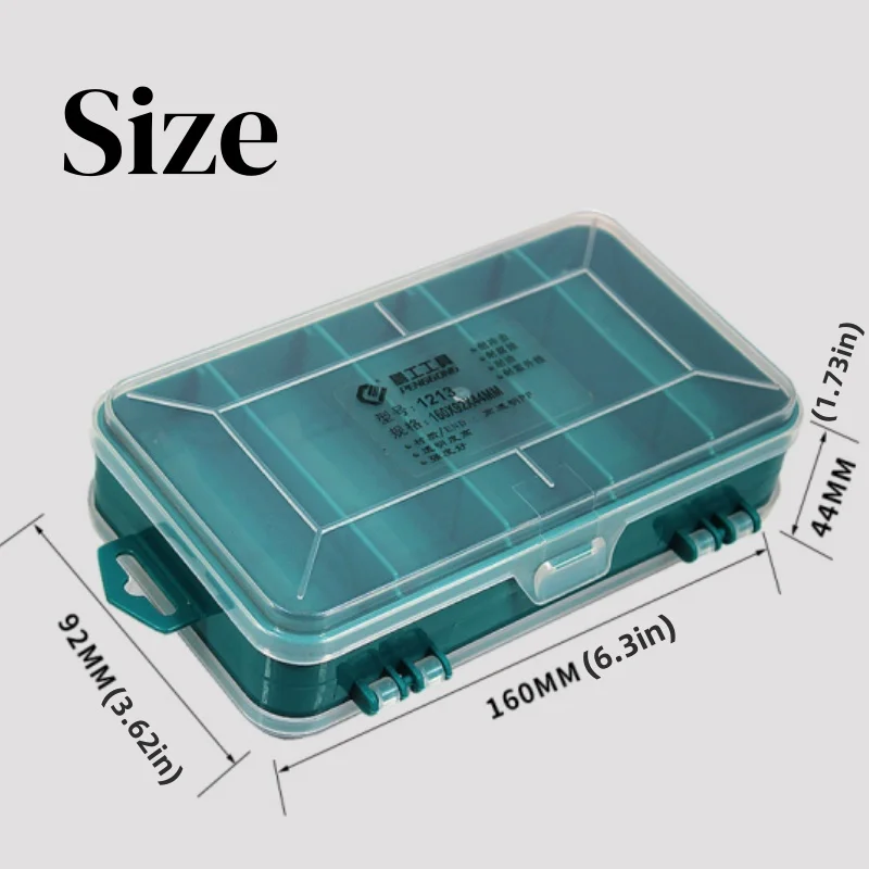 160X92X44mm Double-sided Plastic Tool Box Hardware Accessories Storage Case High Transparent Pp Electronic Component Boxes