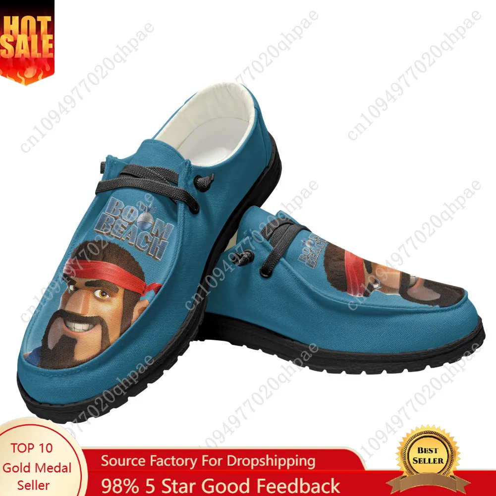 

Boom Beach Casual Shoes Flat Shoe Men Woman Breathable Casual Indoor Outdoor Lightweight Footwear Couple Custom Made Shoe