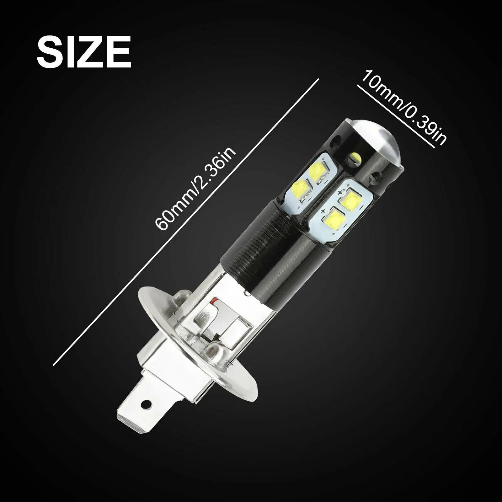 2Pcs H1 H3 Car LED Headlight LED Fog Light Bulbs 100W 12000LM Auto Driving Headlamp Lamps 6500K High Low Beam Lamp