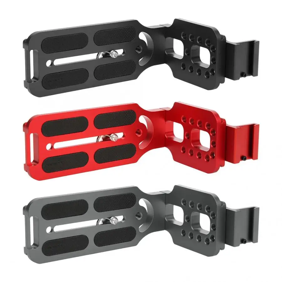 Camera L Plate Universal Metal L-Shape Quick Release Plate With Hot Shoe Mount For Hydraulic Ballhead SLR Camera Quick Release