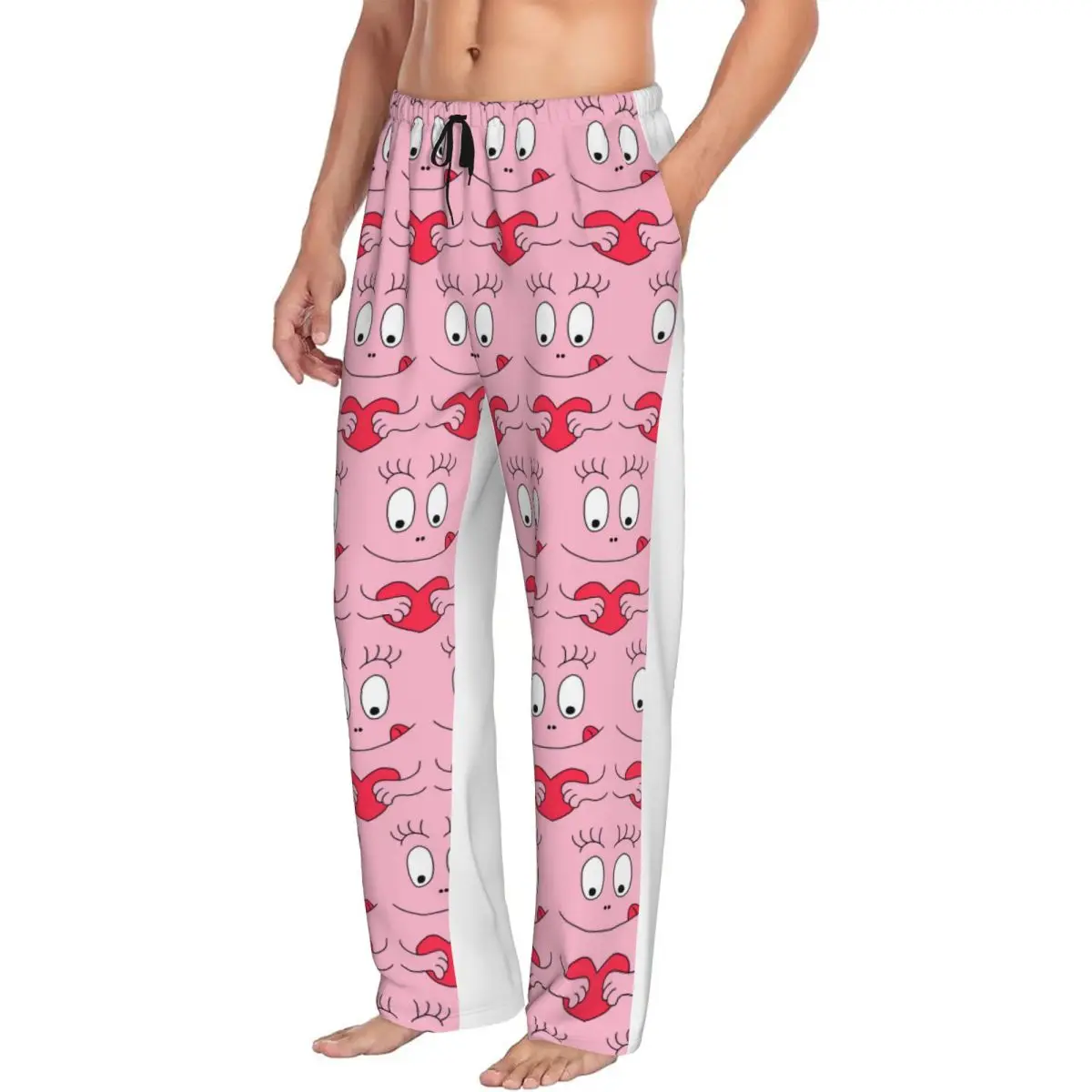 

Custom Barbapapa Cartoon Men Pajama Pants Lounge Sleep Sleepwear Bottoms with Pockets