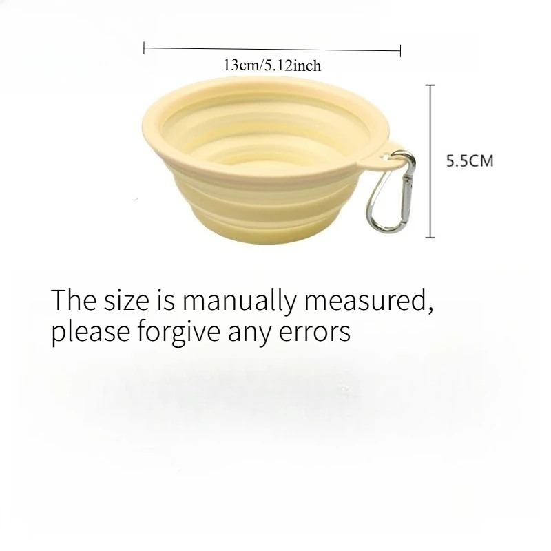 Portable Folding Silicone Pet Water Bowl Outdoor Travel Food Dish Lightweight Design for Puppy Kitten Feeding Drinking Gadget view 6