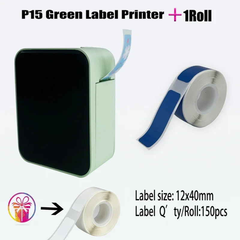 Inkless P15 Thermal Wireless Bluetooth Label Printer Easy&Customizable Labeling with Eco-friendly Printing for Various Scenarios