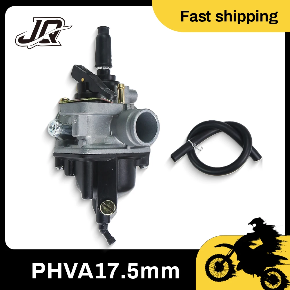 PHVA17.5mm Carburetor Manual Choke With Fuel Hose For TOMOS A55 MBK Piaggio NRG 50cc 2 Stroke Moped Parts