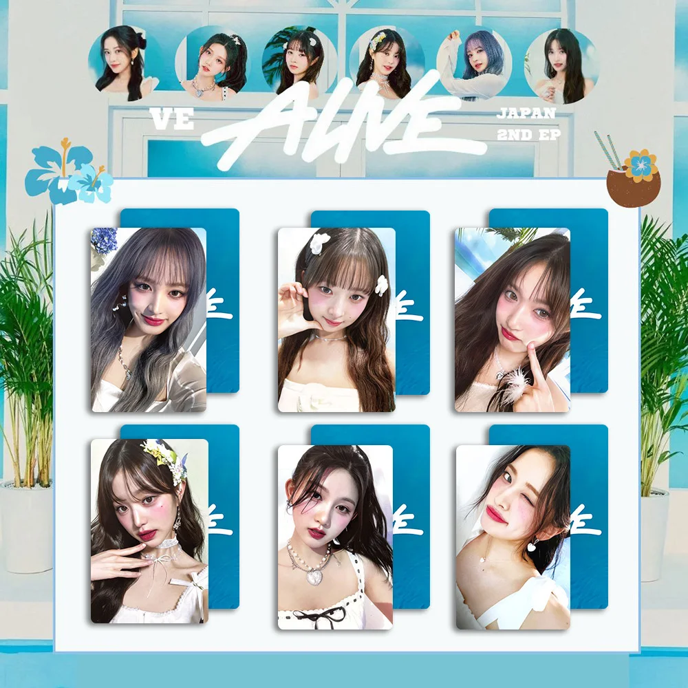 6Pcs/Set KPOP Album ALIVE Photocards Yujin Gaeul Wonyoung LIZ Rei Leeseo Postcard Double-Sided Lomo Cards Fans Collect Gift