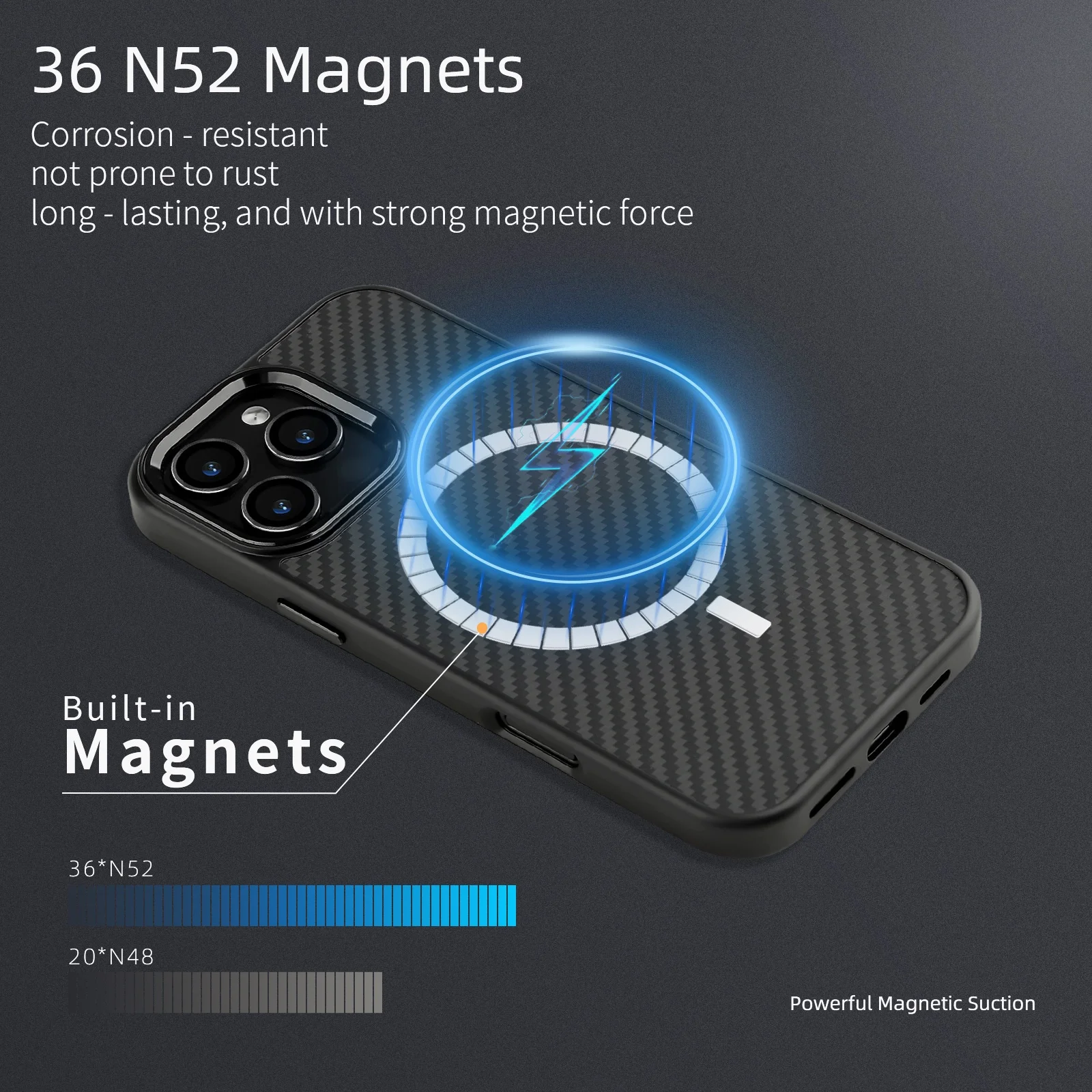 

Противоударный чехол из углеродного волокна с металлическим каркасом для iPhone 17 Pro Max 16, 15, 14, 13, 12, 11, чехол с беспроводной зарядкой, чехол из арамидного волокна