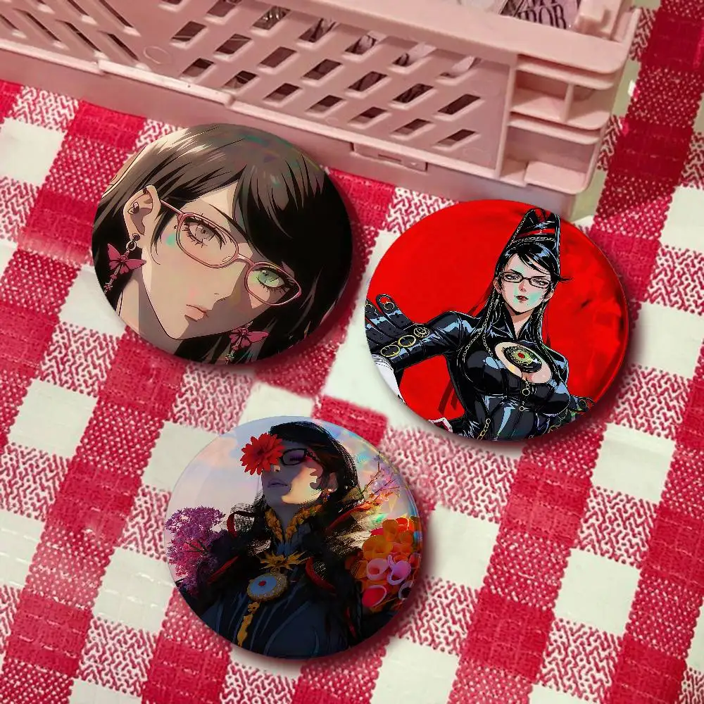 Game B-Bayonetta For Badge Custom Cartoon Lapel Pin Metal Brooch Badges For Backpack Clothing Decoration