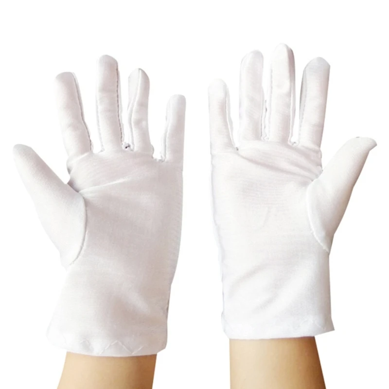 Pupils Stage White Gloves Stage Perform Formal Pageant Dancing School Child Size for Party Cosplay Policeman