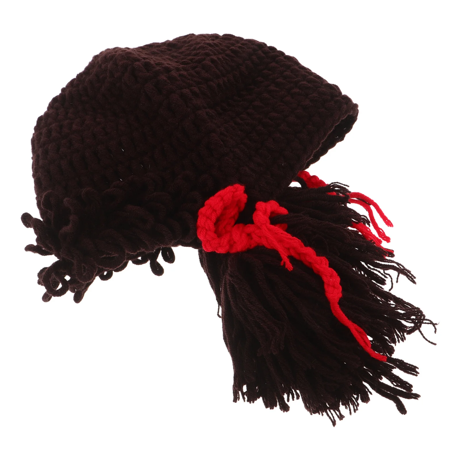 Säuglingsmütze für Neugeborene, weiches Garn, Strickmütze, kreatives Zöpfe-Design, lustige Foto-Requisite für Karneval, Halloween, Kostüm, Unisex