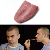 1pc Horror Funny Tricks Whole Person False Simulation Rubber Tongue Prank Maker Trick Kids Boy Toys Halloween Prank Silicone