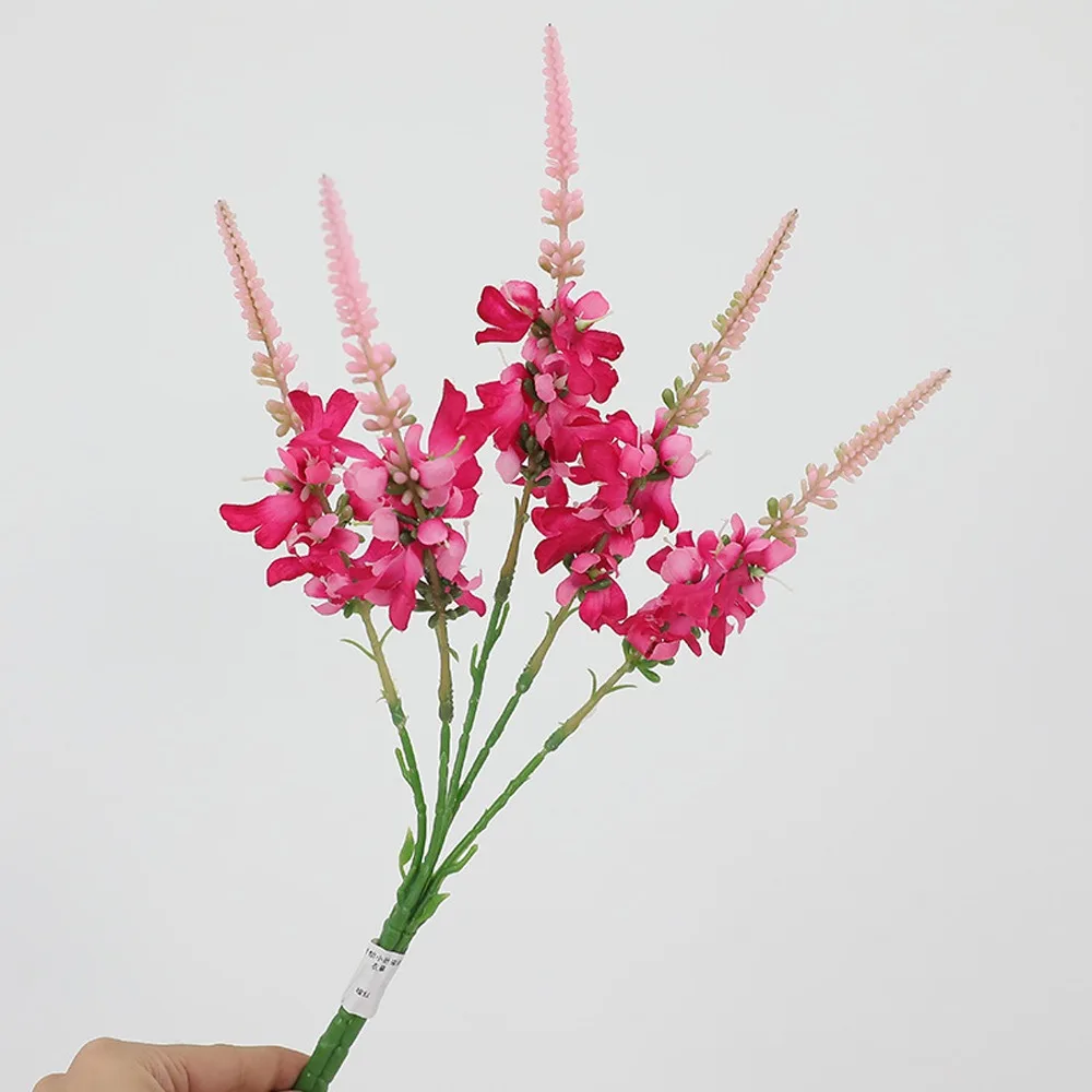 

Realistic Artificial Lavender Flowers Real Touch Simulation Fake Plants Handmade Flower Arrangement Outdoor Garden Decor