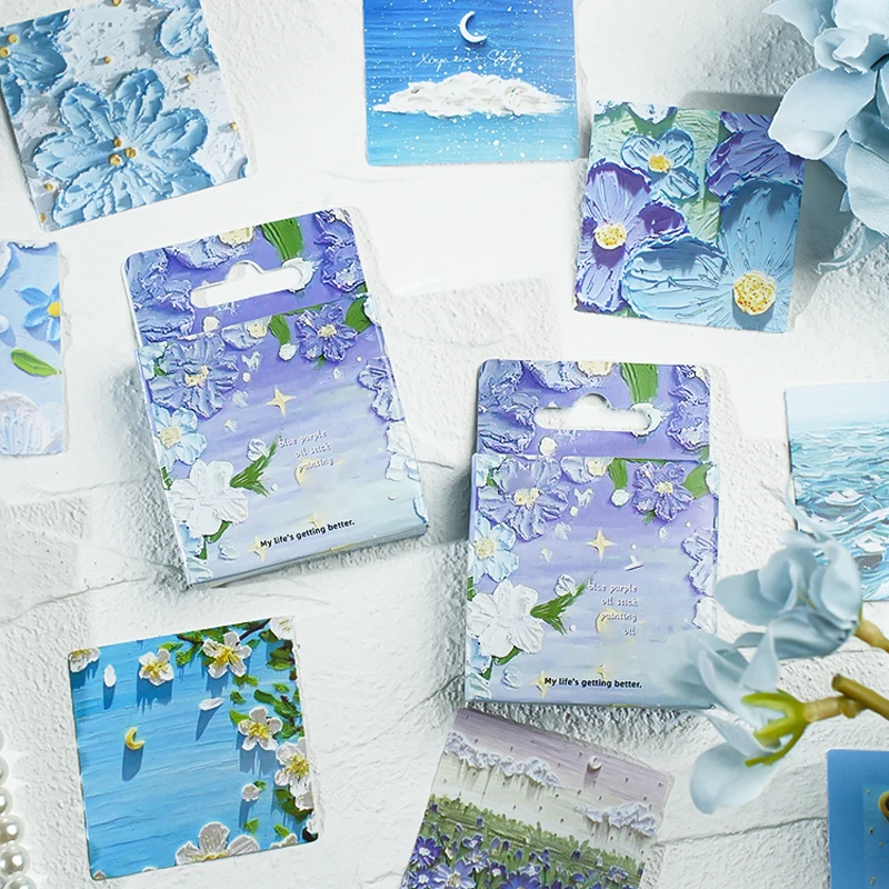 

45Pcs/box Beautiful Scenery Stickers Cute Colorful Cloud Stickers Journal Diary Scrapbooking Stationery Decoration Stickers