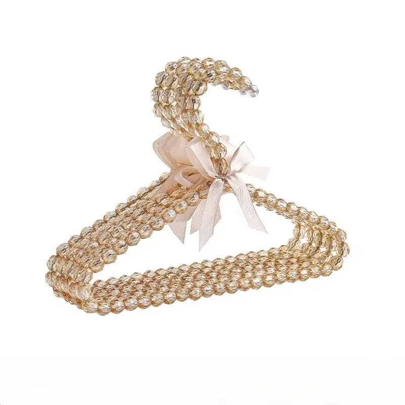 

5Pcs/Set Plastic Pearl Clothes Pants Coat Standard Hangers Bowknot Beaded Wedding Home Shop Clothes Storage Organizer Dry Rack